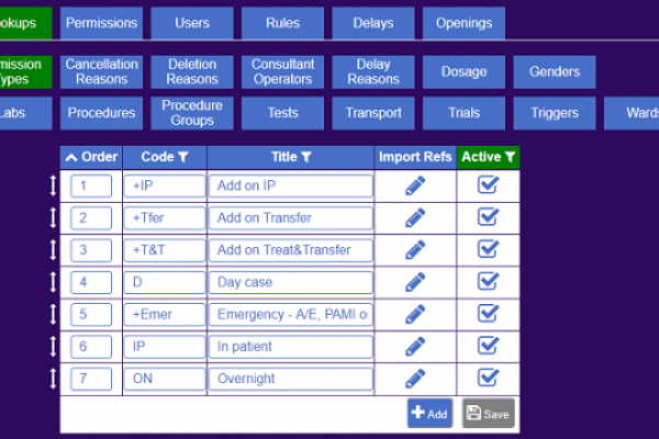Example of Labyrinth software interface showing an admin page